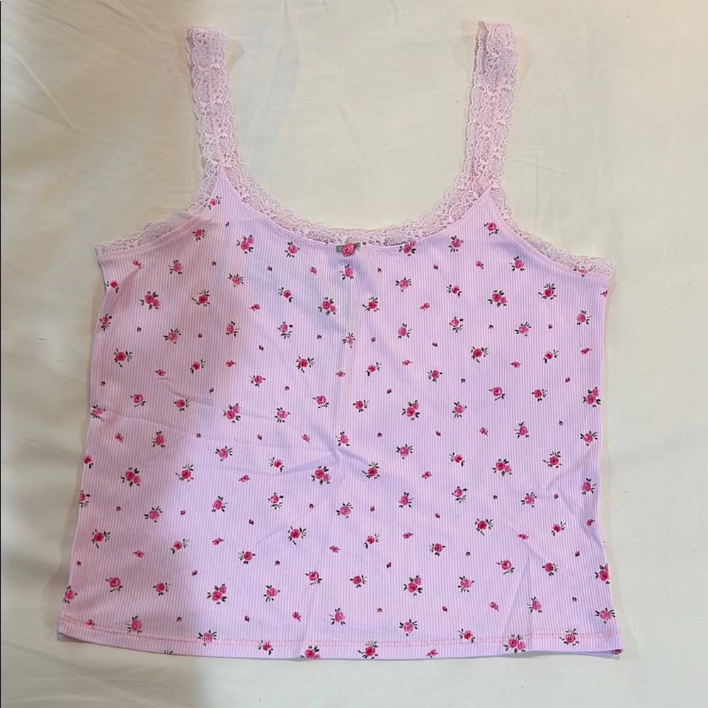 Skims Floral Lace Tank